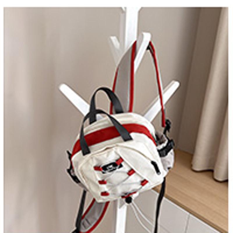 Trendy Color-block Canvas Backpack For Boys And Girls Ages 3-6 Years