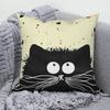 Cute Cat Print Pattern Polyester Cushion Cover Modern Home Living Room Sofa Decoration Throw Pillow Pillowcase