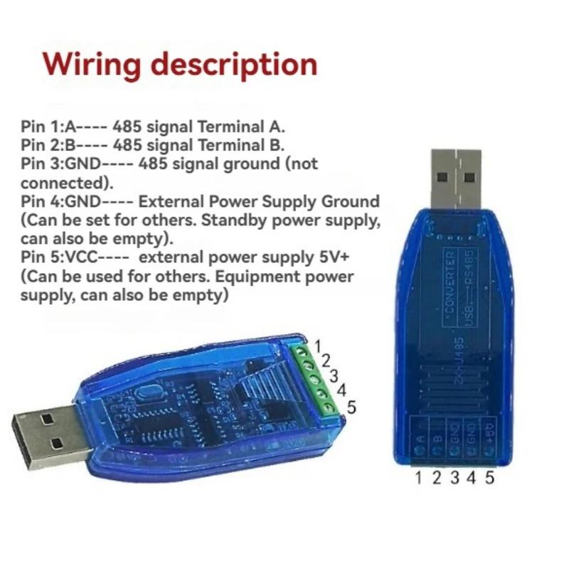 Industrial Communication USB To RS485 Module USB To RS232 RS485 Converter TVS Protection Bidirectional Half Duplex Serial Line Converter