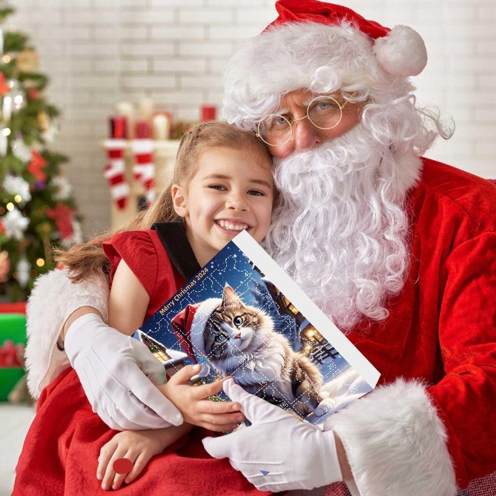 with 24 Cat Pendants Cat Advent Calendar Acrylic 24 Days Christmas Countdown Calendar