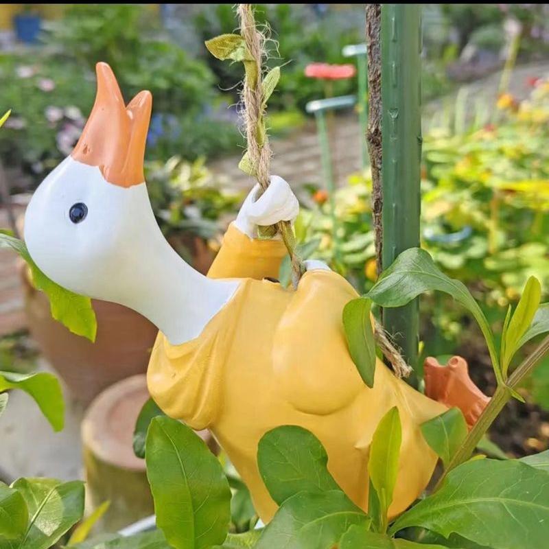 Animals Garden Ornaments, Garden Landscaping and Decking, Climbing Squirrel Pendant, Rabbit Monkey Duck Ornament