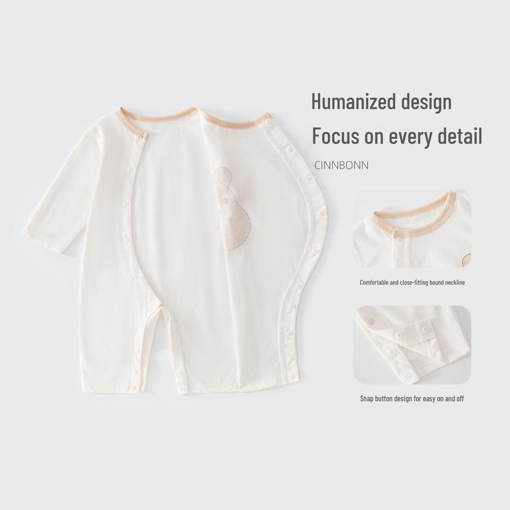 Newborn Pure Cotton Long Sleeve Summer Jumpsuit Pajamas