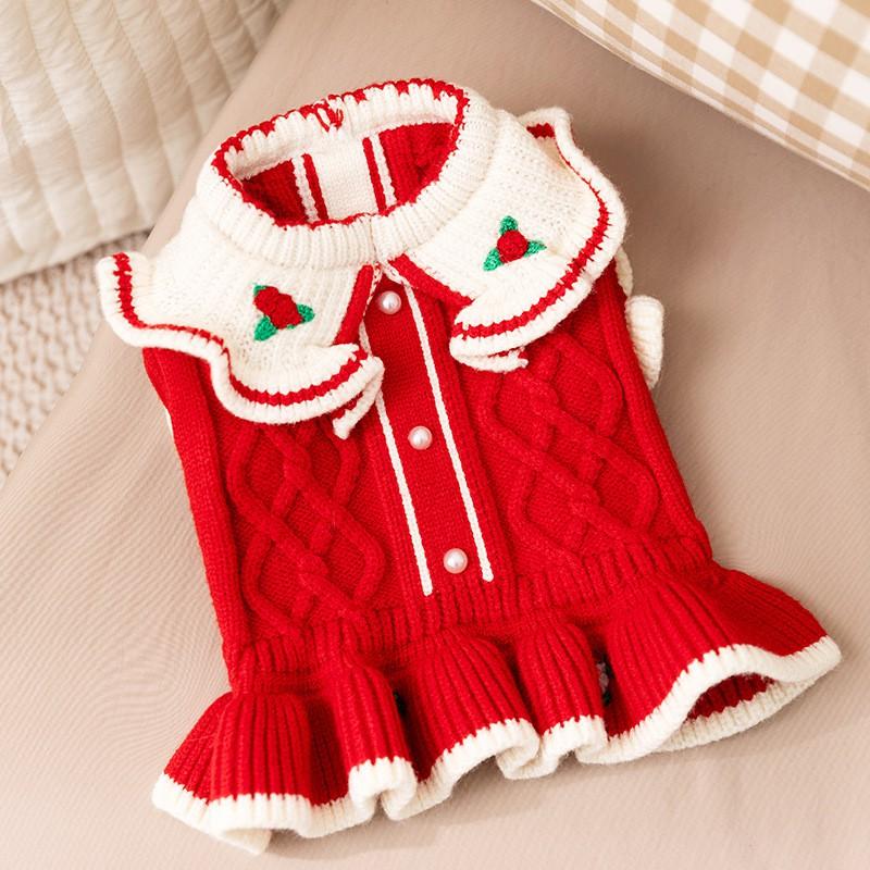 Pet Dog Cat Warm Fleece Outfit With 3D Ears Winter Coat Small Pets