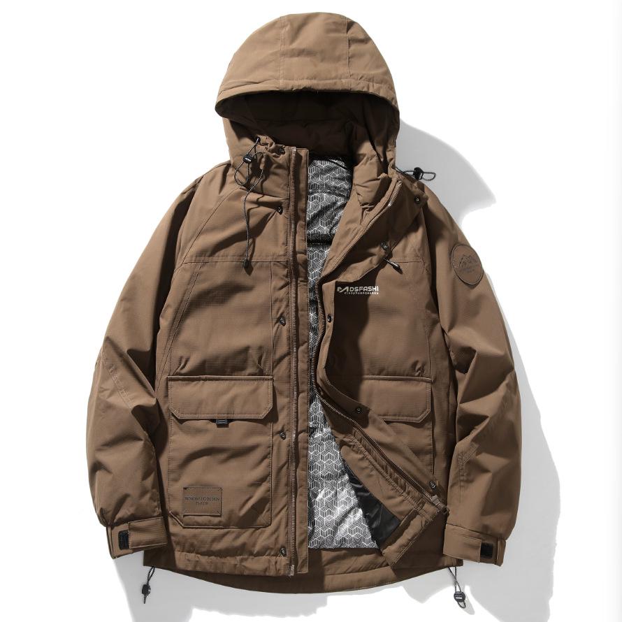 2025 Herren American Retro Hoher Loft Winter Daunenjacke - Trendig, Warm, Winddicht Arbeitskleidung