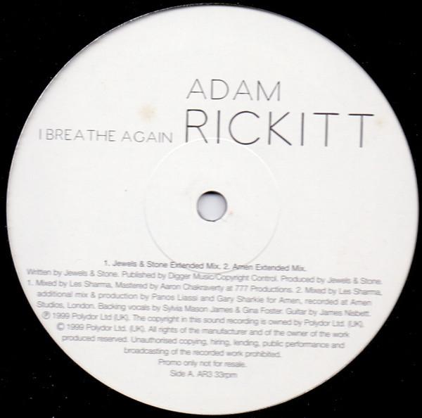 

12inch Record ADAM RICKITT I Breathe Again AR3PROMO Polydor 1999 UK Dance Electronica Used