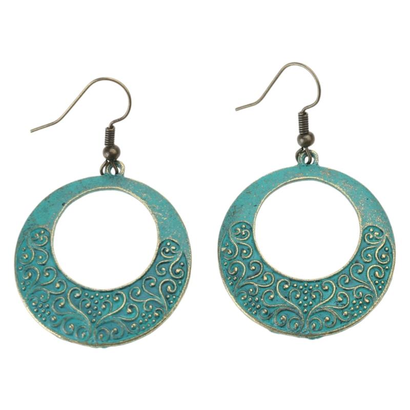 9 Pairs Bohemian Silver Drop Dangle Earrings Set for Women Girl Hypoallergenic Fashion Vintage Boho Turquoise Earrings