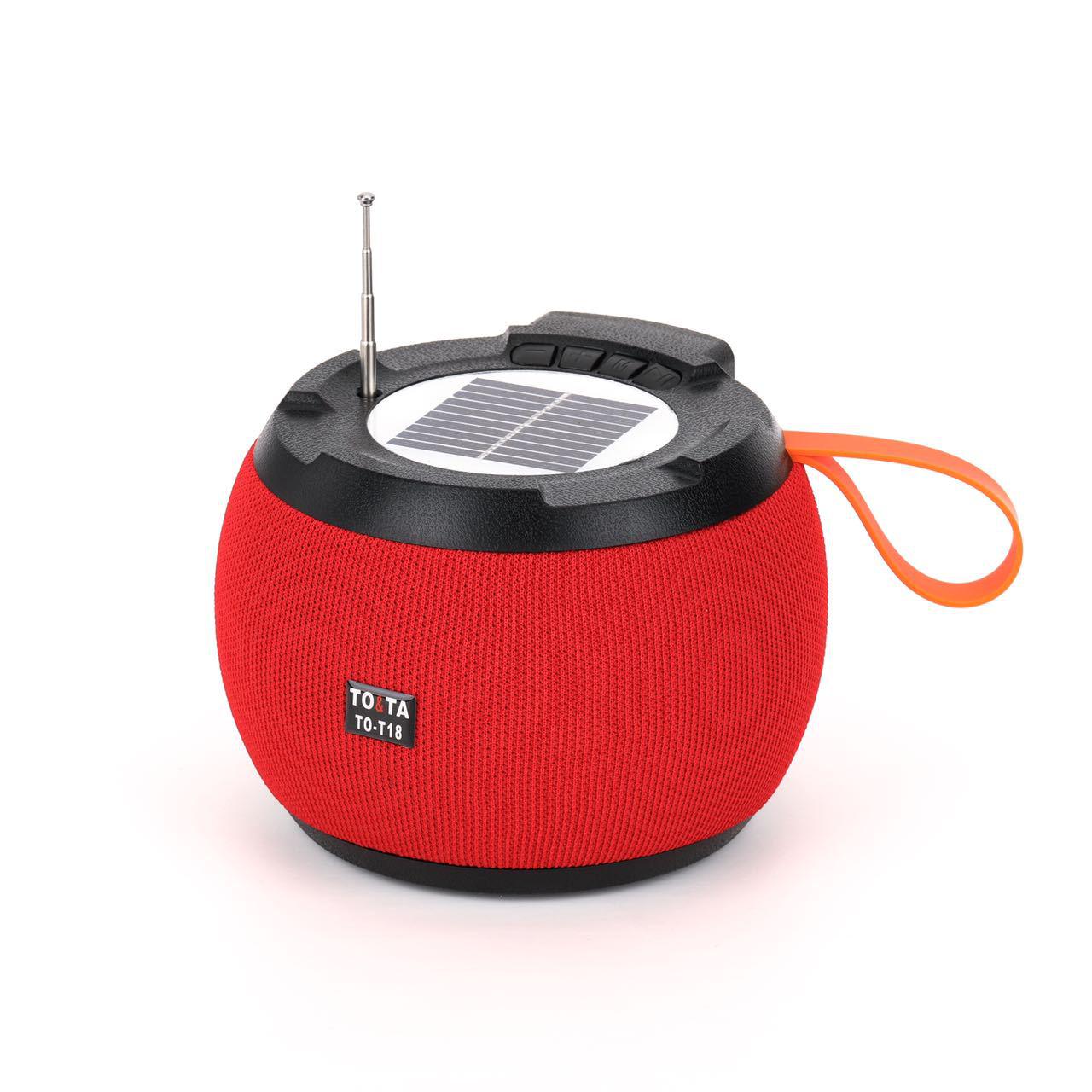 

T18 Solar Bluetooth Speaker: Long Battery, FM Radio, Outdoor HIFI Sound Subwoofer T18 Solar Speaker красный