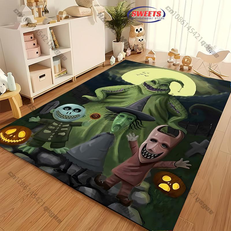 1PC The Nightmare Before Christmas Theme Carpet LivingRoom Bedroom Sofa Large Decor Mat Christmas Halloween Top 10 Holiday Gifts