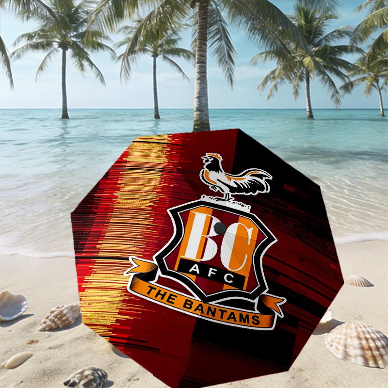Bradford City AFC Print Umbrella Automatic Opening/ Closing - Portable Foldable Design - Daily use for Travel/Outdoor - Gift for Birthday