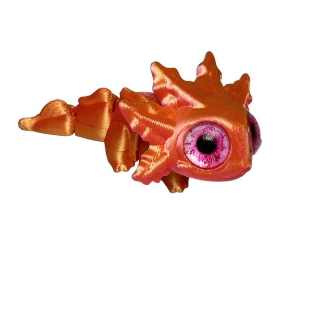 Simulation Eyes 3D Printed Miniature Salamander Model Colorful Salamander Figures Miniature Doll