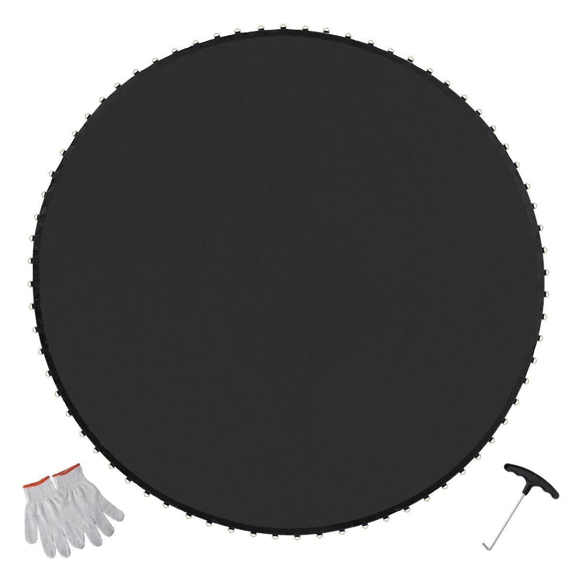 Tapis de trampoline de remplacement pour cadre de 14 pieds 72 anneaux en V Longueur de ressort 6,5 -7