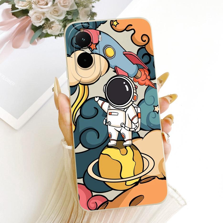 For Xiaomi Poco M7 4G Case Cute Dinosaur Astronaut Painted Cover Soft Silicone Phone Case For Xiaomi Poco M7 Plus M7Plus 5G Bags