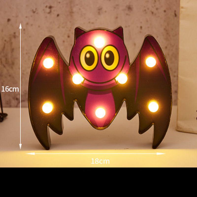 Festive Halloween Led Lights Lantern With Safe Low Voltage Bat Skull Pumpkin And Spider Patterns