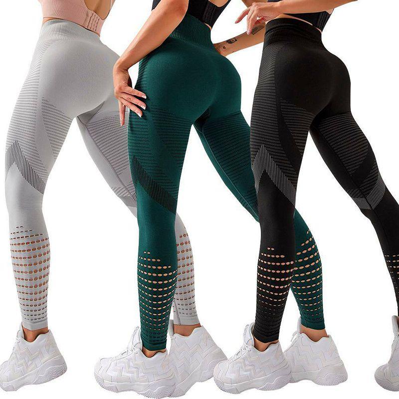 Stilvolle nahtlose Yogahose für Damen mit hohem Bund für ultimativen Komfort und Halt