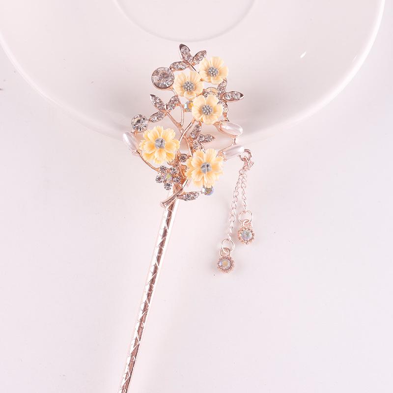 Women's 2026 Spring/Summer Chinese Tassel Alloy Hairpin - Qipao Hair Accessories