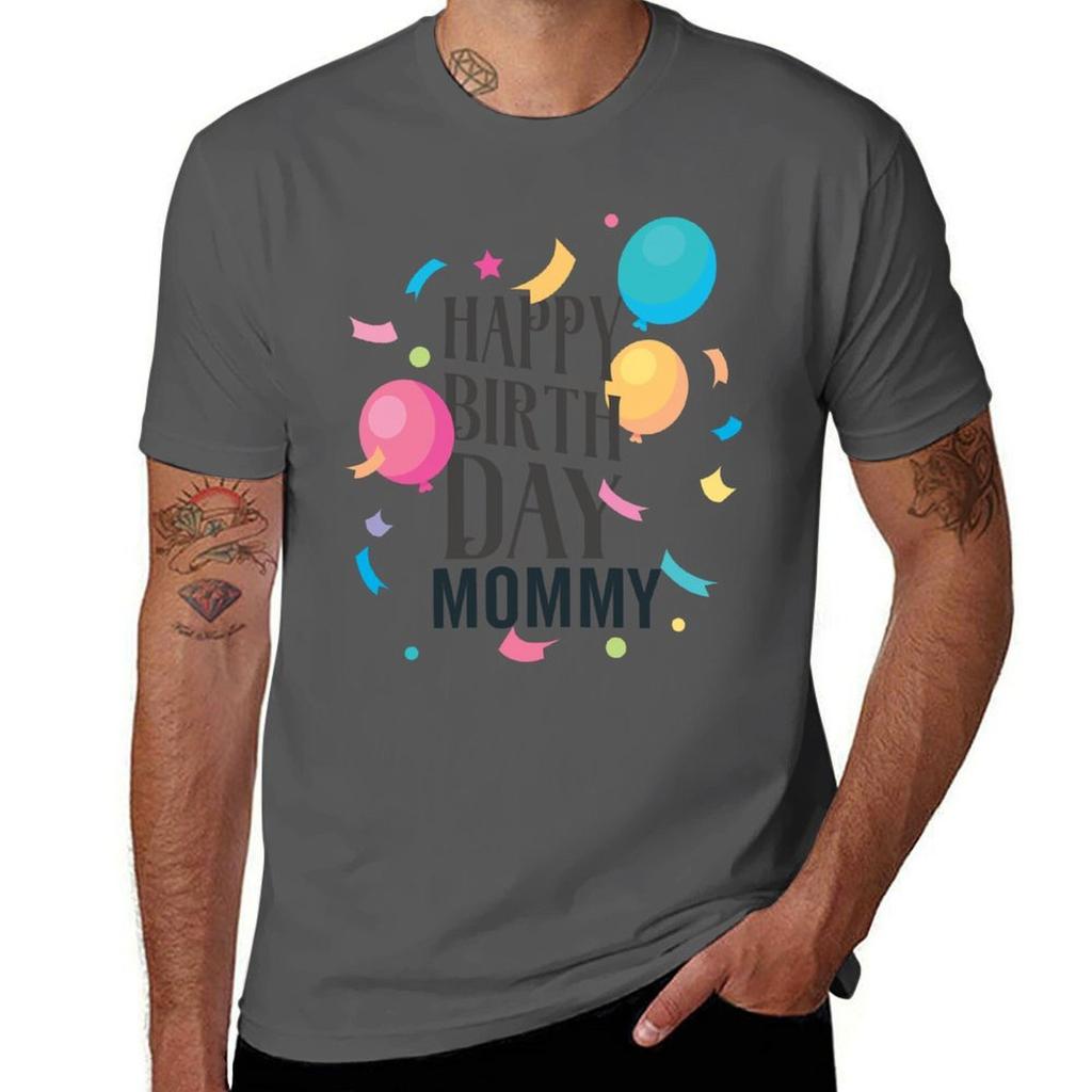 Happy Birthday Mommy Tshirt Modern Print Casual Tshirt