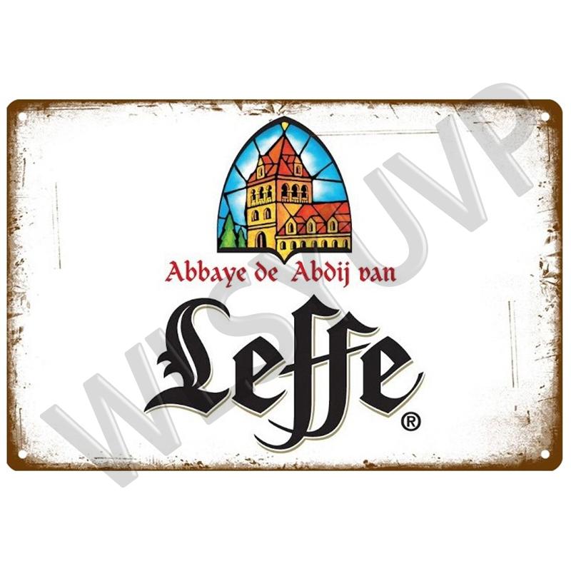 Leffe Retro Metal Sign Tin Sign Whisky Belgium Beer Plaque Metal Wall Decor Vintage Decor Poster Plates Man Cave Shabby Chic