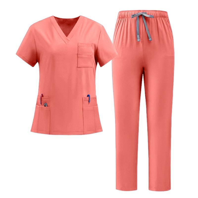 Abbigliamento da Lavoro Nero Bellezza SPA Abiti Medici Uniformi Uomo Donna Dentista Clinica Veterinaria Abiti da Lavoro Uniformi Chirurgiche Set Scrubs