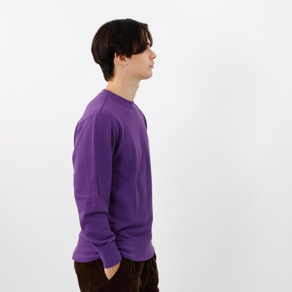 Champion Mikina s dlouhým rukávem a kulatým výstřihem s fleecem a hlubokým pánským logem se skriptem, Fialová, C8-W041Z