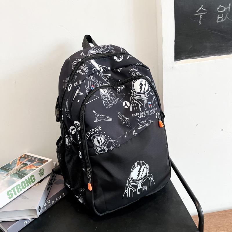 School bag junior high school high school student school bag male handsome backpack high value new backpack travel boys large capacity