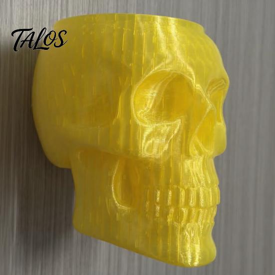 Crimson Rose Vase Skull Planter, Gothic Skeleton Wall Hanging Spooky Head Modern Decor Flower Pot for Halloween Living Room Bedroom Home Decoration