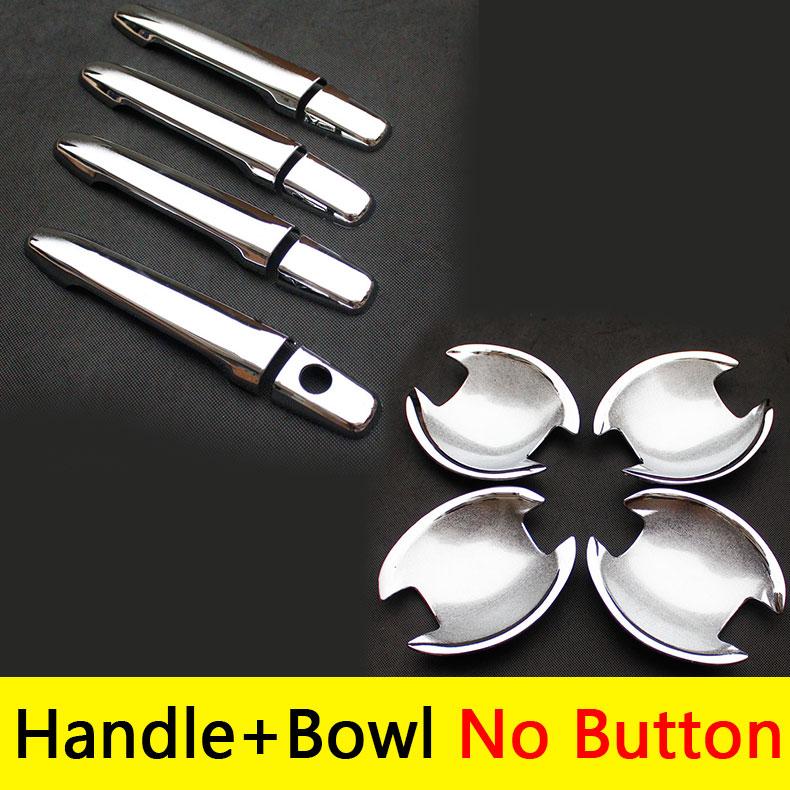 For Mitsubishi Lancer Accessories Chrome Door Handle Luxury No Rust Lancer 10 Lancer X Lancer EX Car Stickers Car Styling