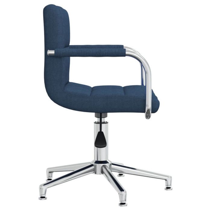 Chaise de Bureau - VIDAXL - Pivotante - Tissu Bleu - Réglable en Hauteur - Design Contemporain