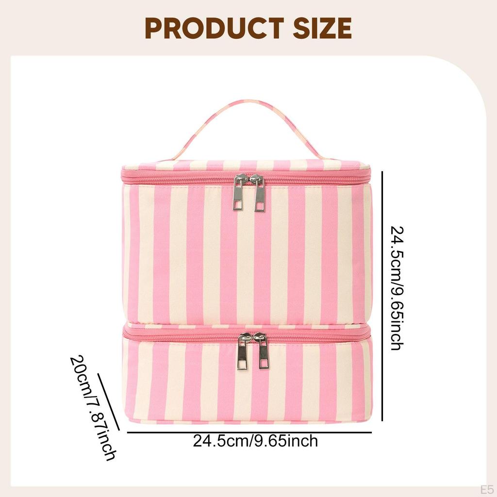 Nail Polish Carrying Case Double Layer Bag Makeup Organizer Manicure Tools Holder Cosmetic Gel