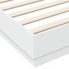 Vidaxl Bed Frame, White, 180X200 Cm, Wood-Based Material