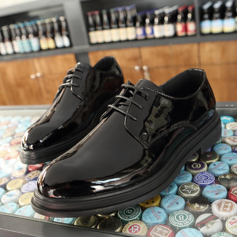 Large size British dress fashion men's leather shoes 38-47 size platform leather shoes men's leather shoes