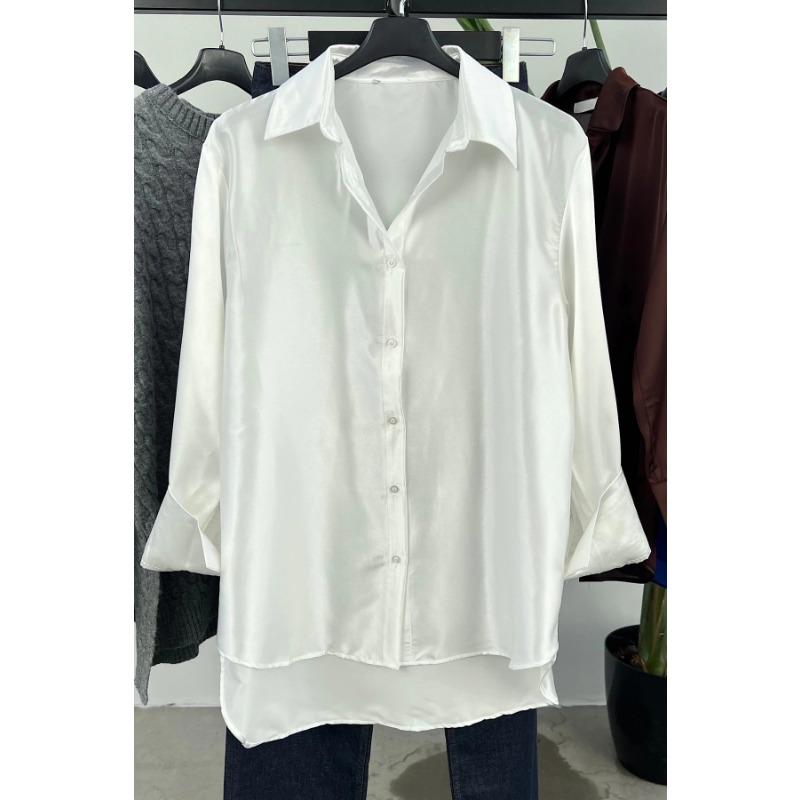 Spring Women's Lapel Long Sleeve Loose Temperament Button Shirt