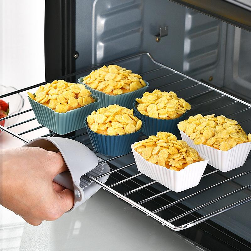 12/24 szt. Silikonowa forma do ciasta Okrągła Kwadratowa Forma Babeczki Muffin Formy do pieczenia Pudding Galaretka Kubek Przegródki do pudełka na lunch Kuchenne naczynia do pieczenia