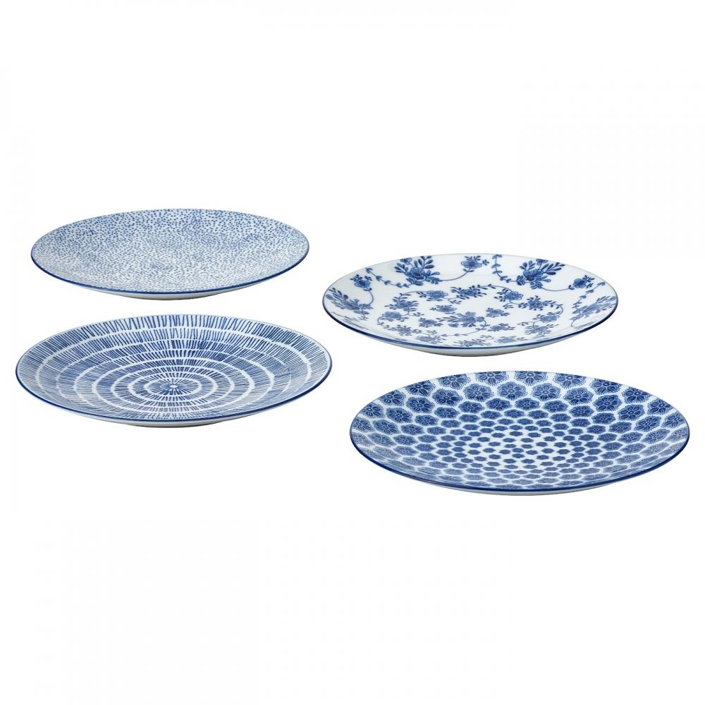 

IKEA ENTUSIASM Тарелка S Pattern Синяя 18 см