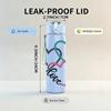 1PC Intertwined Faith Love Heart 750ml Color Plastic Sports Water Bottle Leakproof Flip Straw Lid Suitable for Sports Office Home Use