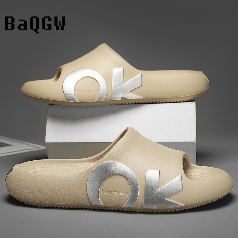 Summer Slippers for Men Women Indoor Eva High Soft Bottom Sandals Open Toe Trend Slides Light Beach Shoes Slippers Home