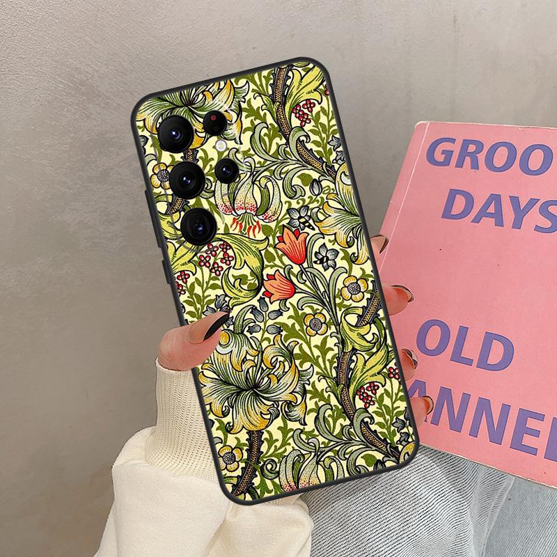 

William Morris Case For Samsung Galaxy S23 Ultra S22 Plus S21 Ultra S20 FE S9 S10 Note 10 20 Ultra Cover Galaxy S9