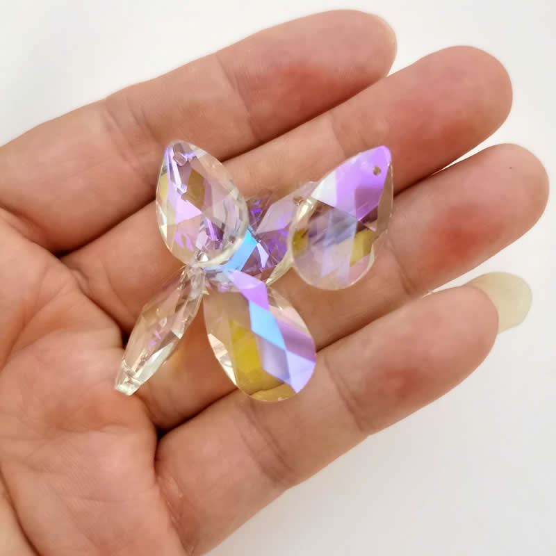 Wholesale lots Faceted Hole Crystal Glass rhinestones Teardrop loose beads jewelry Jewelry beads accessories 8X12/10X14m