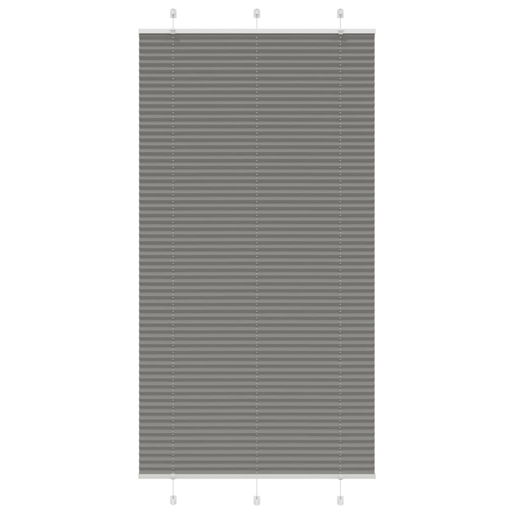 Pleated Blind Anthracite 105 x 200 cm Fabric Width 104.4 cm Polyester