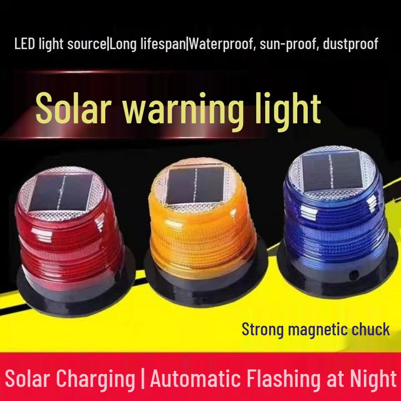 

Car Solar Magnetic LED Flashing Light - Night Signal & Warning Lamp Solar High Model Magnet Fixed [Yellow Flash]