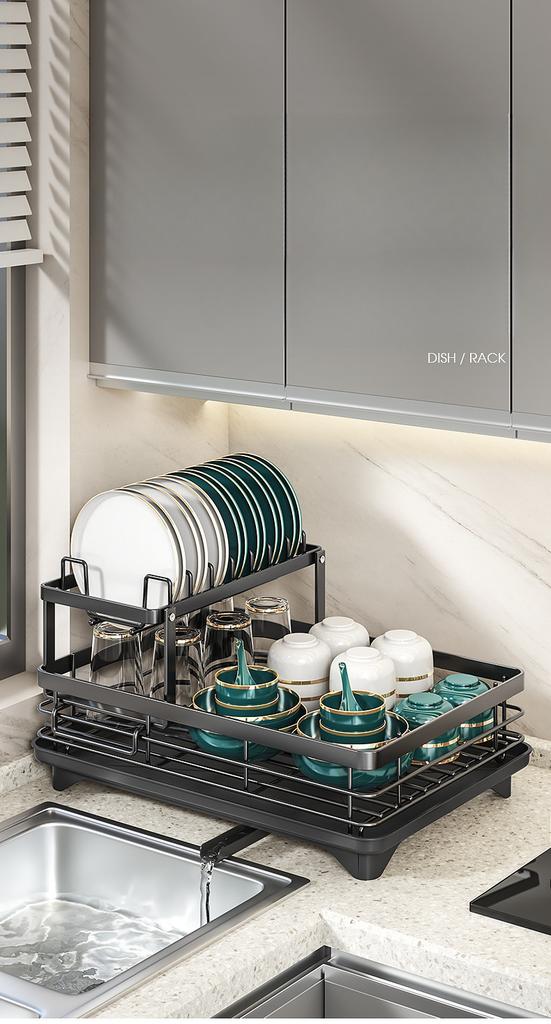 Home Kitchen Drain Bowl Rack, Plate Storage Rack, Multifunctional Bowl And Chopstick Storage Rack, Countertop Storage Rack