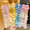 1Set Big Bow Flower Elastic Hairbands Children Girls Sweet Hair Ties Headbands Hair Accessories Rubber Band For Kid
