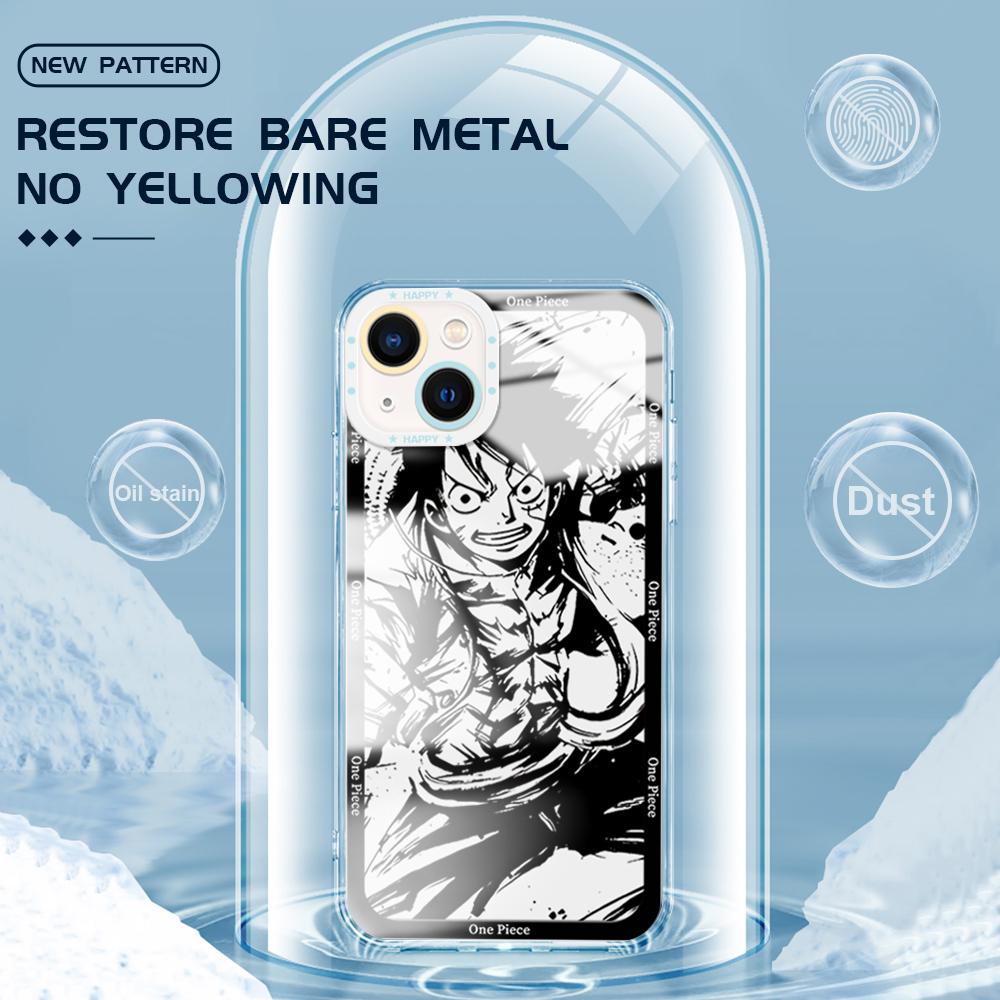 Triecienizturīgs karikatūras raksta mīksts tālruņa korpuss ar pilnu vāku kameras caurspīdīgs aizsargvāciņš priekš Huawei Honor iPhone Samsung Xiaomi Redmi OPPO Realme Vivo