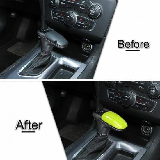Gear Shift Knob Head Cover Trim for Dodge Charger Challenger&Charger 2015+Green