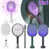 Electric Fly Swatter Rechargeable Mosquito Killer Lamp Bug Zapper Racket Anti Mosquito Swatter Fly Trap Lamp for Indoor Outdoor