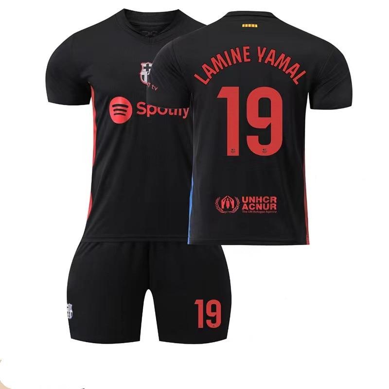 2024/2025 Barcelona Yamal Kids Sportswear Soccer Jersey, Black, Polyester