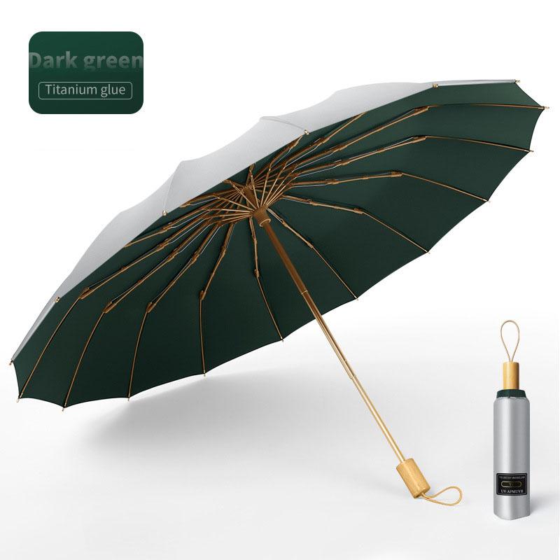 Umbrelă pliabilă portabilă cu 16 nervuri Umbrelă de soare argintie pentru călătorii Umbrelă de soare Super protecție solară Anti-ultravioletă UPF50+