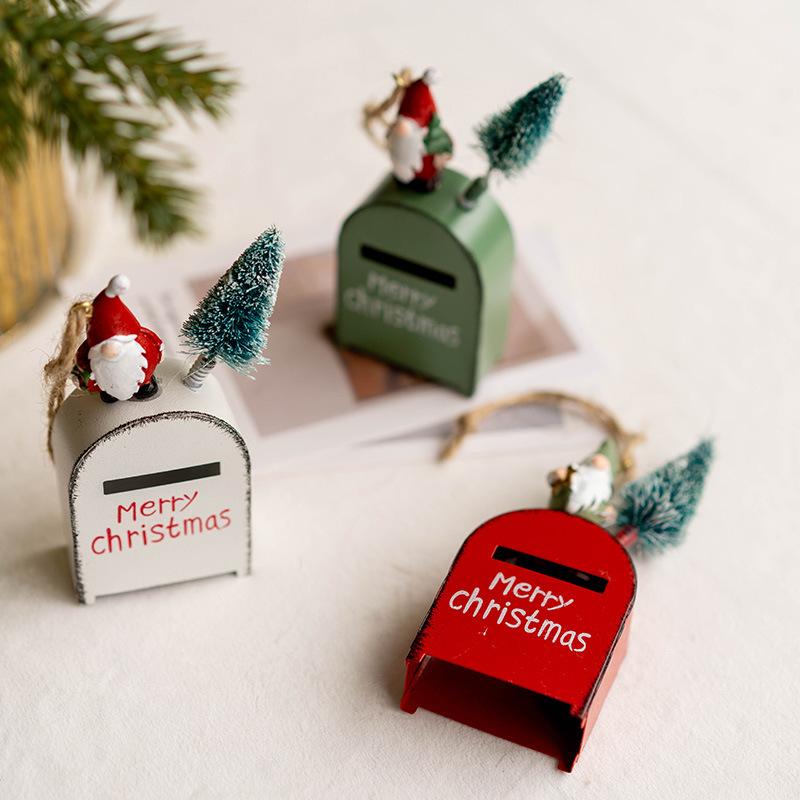 Weihnachtsbaumschmuck Nordischer Eisen Briefkasten Haus Ornament für Weihnachten