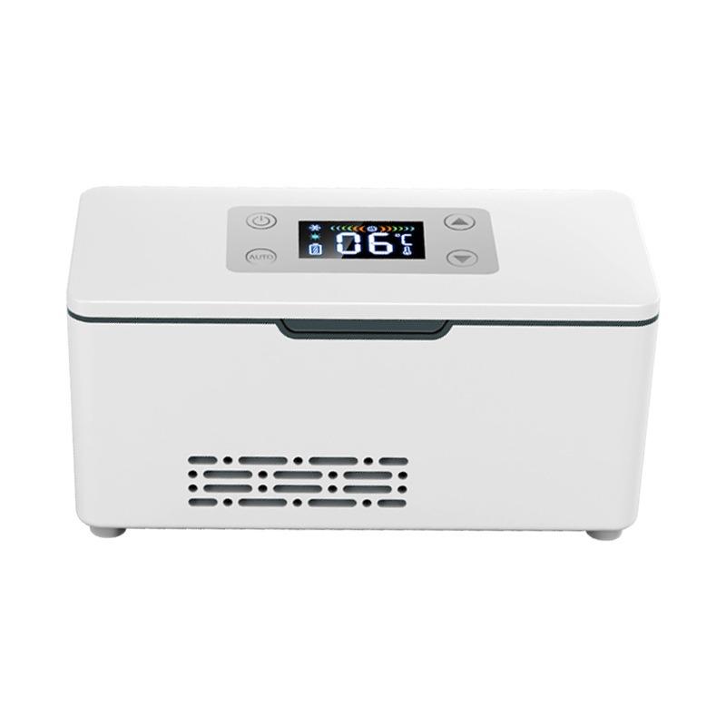 Insulin Cooler Box, Rechargeable Medicine Fridge, Portable Insulin Refrigerator, Car Home Dual Use Cooler Drug Storage Case EU Plug