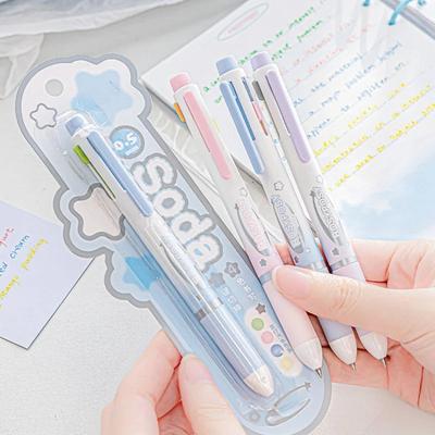 4-farebné gélové pero Kreatívne Kórejská Jednoduchosť Pevné Farebné Gélové Pero Roztomilé Papiernictvo Scrapbooking Gélové Pero Krásne Študentské Potreby