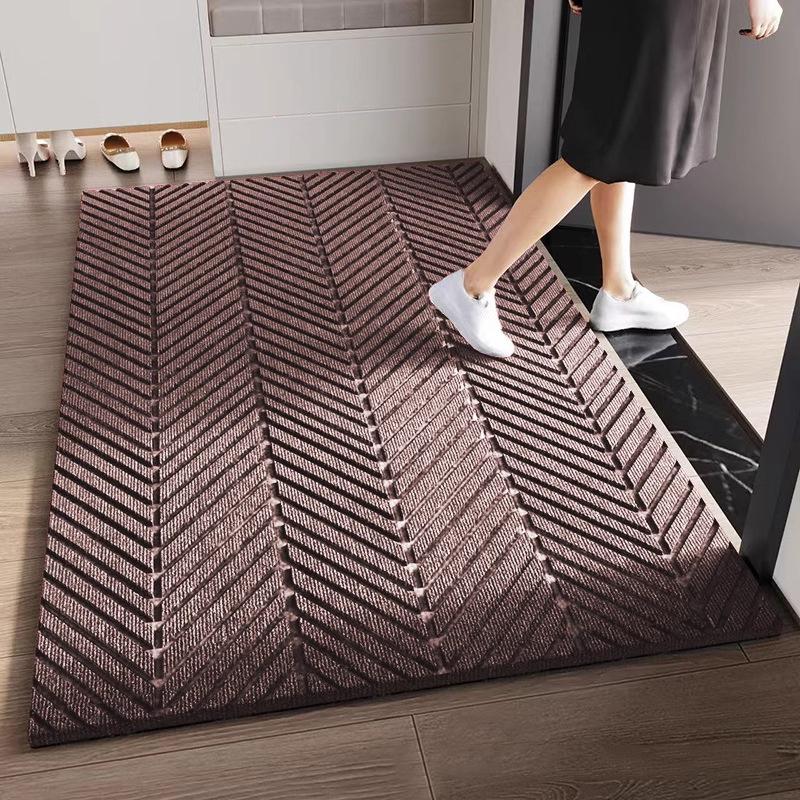 Antiskid Tread Door Mat Rubber Anti Slip Waterproof Kitchen Floor Mats Hallway Area Rugs Hotel Mall Door Carpet Entrance Doormat